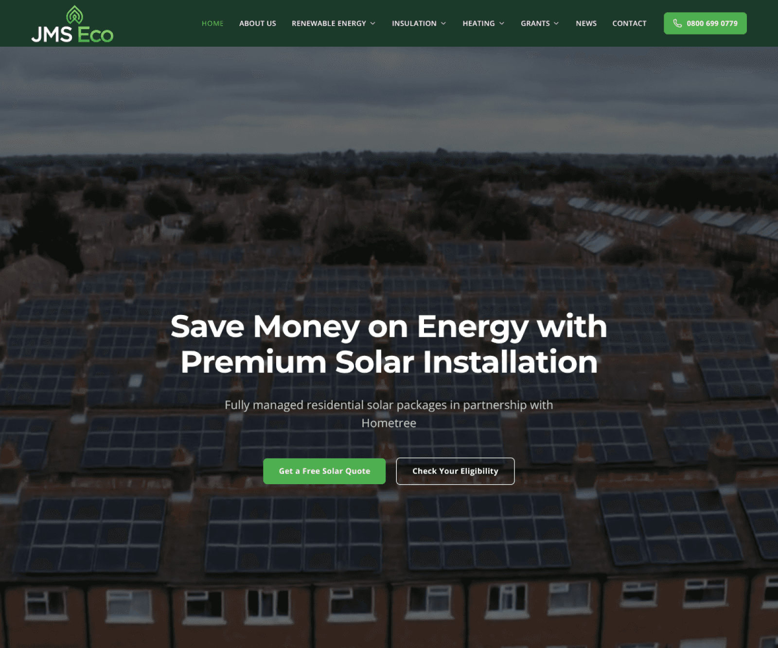 JMS ECO homepage screenshot